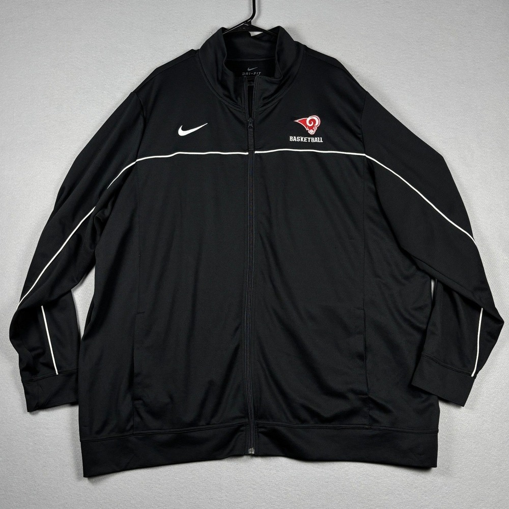 Nike Dri-FIT Rams Basketball Full Zip Track Jacket 3XL Tall Black